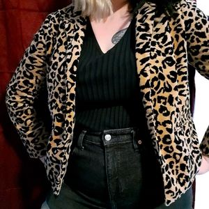 Leopard Print Jacket Blazer